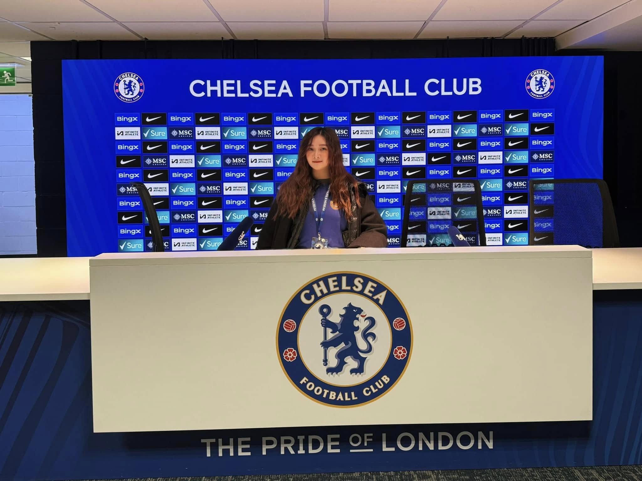 Chelsea's #1 Fan at Press Conference